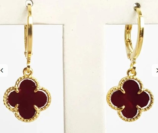 ARGOLA CLICK PG TREVO EM RESINA BORDO