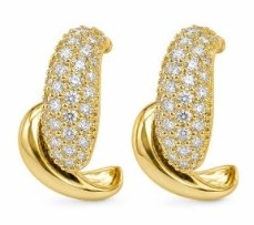 BRINCO MEIA ARGOLA GOTA CRAV COM GOTA LISA