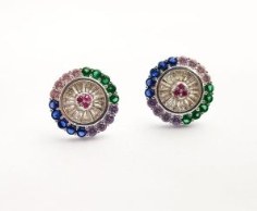 BRINCO PIZZA ZIRC COLORS B.PRATA